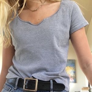 Soft cotton striped top